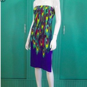 Trina Turk silk peacock (print) dress
